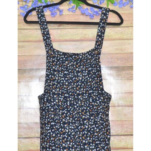 Saint Geraldine Ditsy Micro Floral Cord Overall Size M Black Jumpsuit Boho Retro - Picture 2 of 12